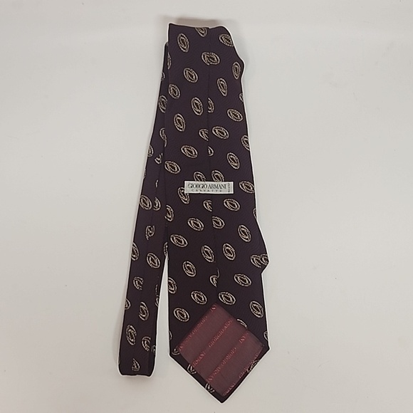 Giorgio Armani Other - Giorgio Armani Cravatte 100% silk tie. Made in Italy. Burgundy & Yellow